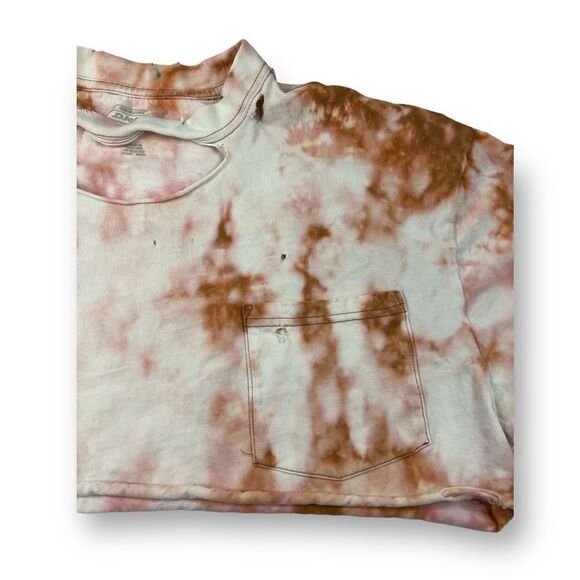 Dickies Cropped Tie Dye Distressed Top Size Large - Picture 2 of 7